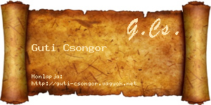 Guti Csongor névjegykártya